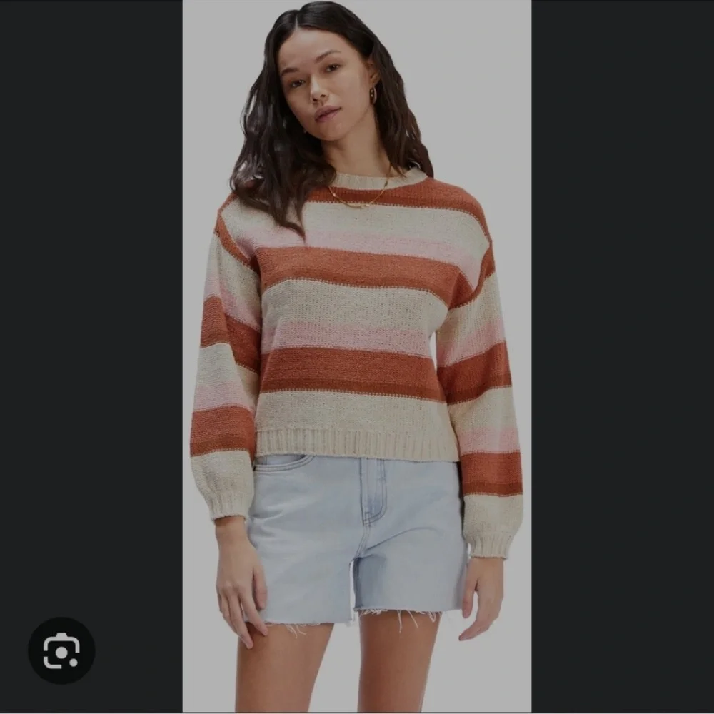 Billabong Seeing Double Striped Crewneck Sweater - Picture 4 of 4